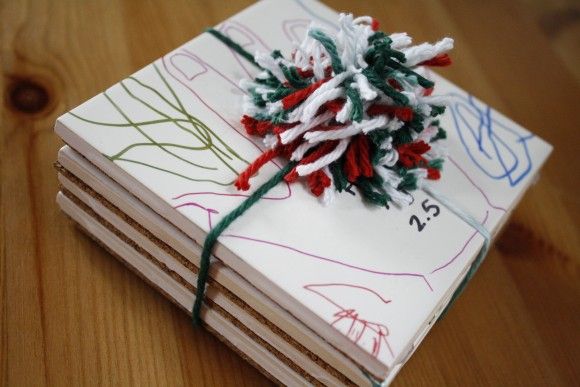 DIY Father's Day gifts from the kids: Color your own coasters via Sweetersideofmommyhood.com