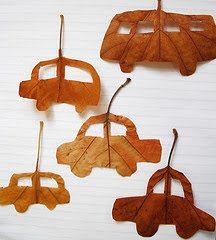 DIY leaf car craft for kids from the Art Room Plant