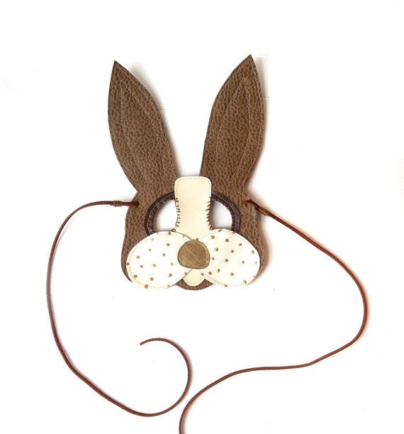 Easter basket gift ideas for kids: handmade bunny mask by EW McCall on Etsy