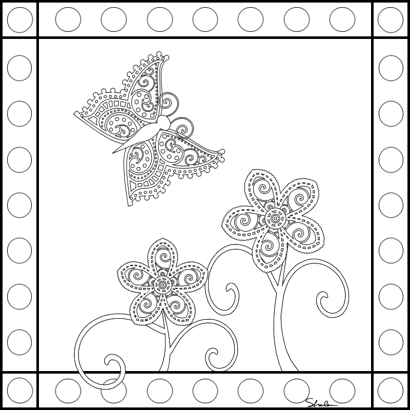 Free printable summer coloring pages: Modern mandala butterflies via Don't Eat The Paste