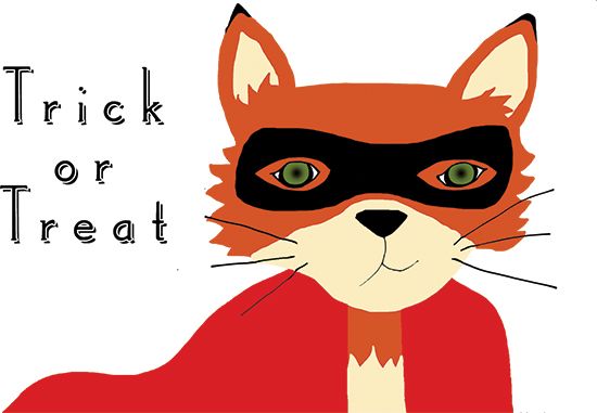 Free printable Halloween classroom cards: Fox via Squirrelly Minds