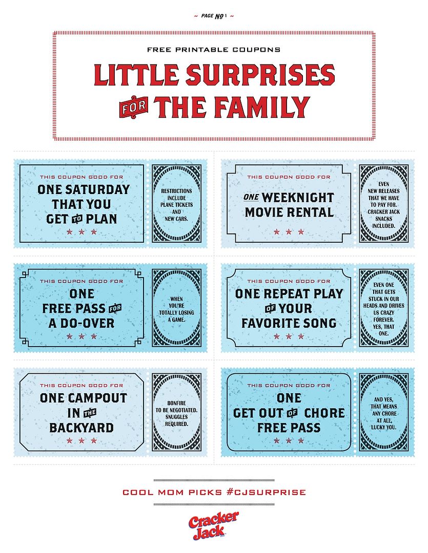 Free printable coupons for little family surprises | ©Cool Mom Picks #cjsurprise