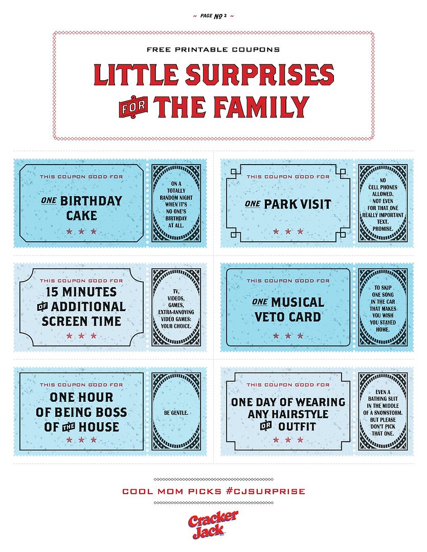 Free printable coupons for little family surprises that are free or close to it| Cool Mom Picks