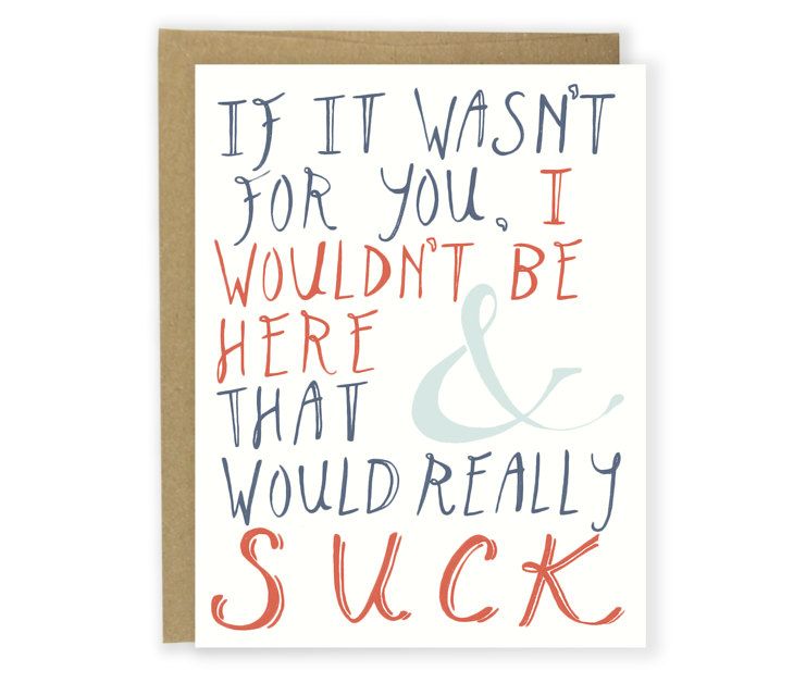 Funny Father's Day card - If it weren't for you... at Hello Small World on Etsy