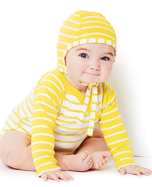 Hanna Andersson Bright Baby Basics in Yellow Stripes