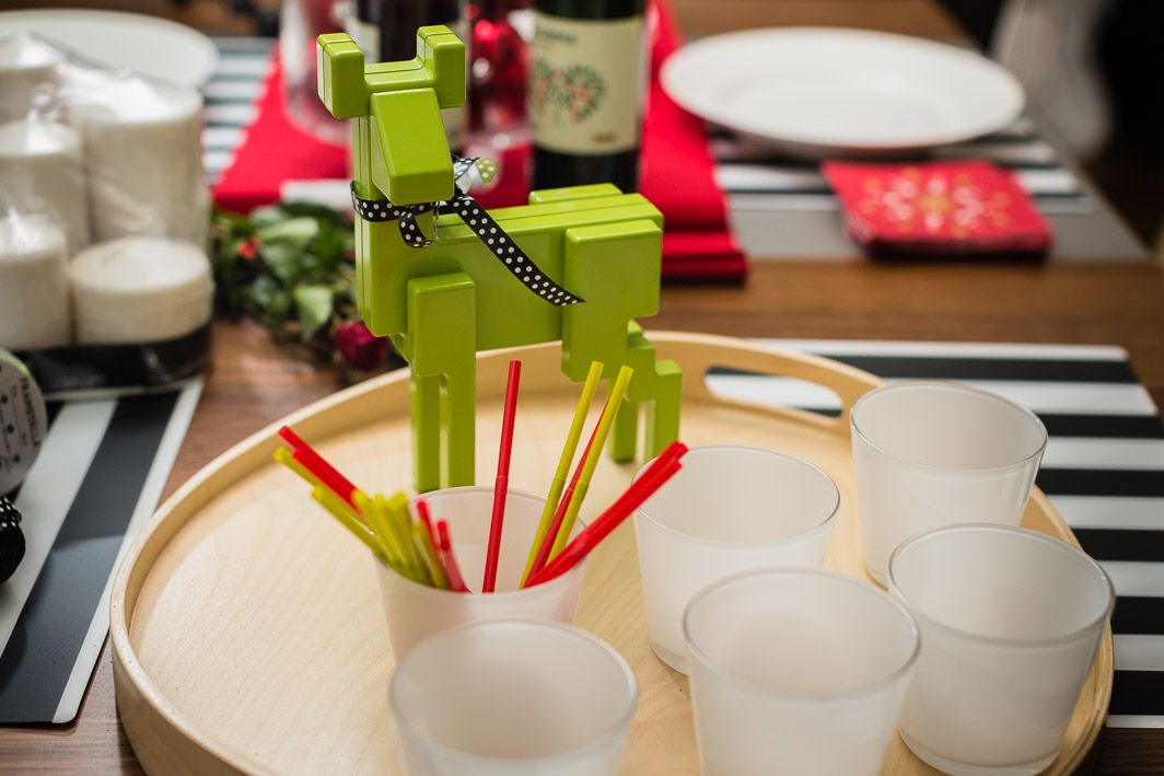 Holiday table setting ideas using your stuff + IKEA