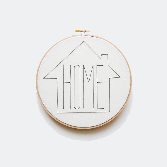 Home Embroidery Hoop art by Sarah K Benning on Etsy