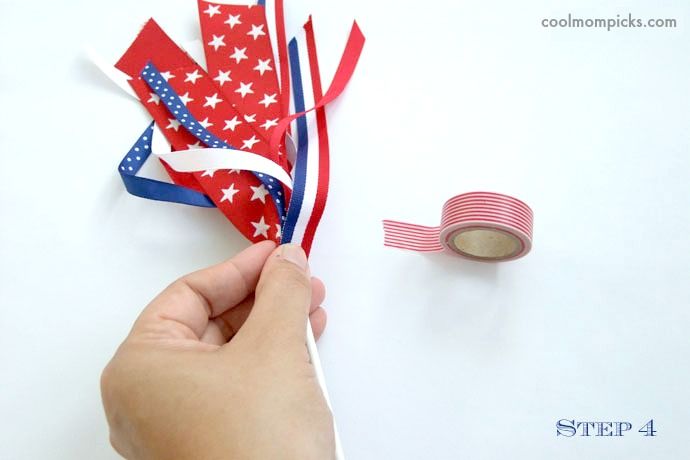 July 4th DIY craft for kids: How to make a ribbon wand on Cool Mom Picks