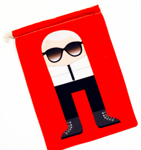 Pop culture character pouch: Karl Lagerfeld by My Name is Simone