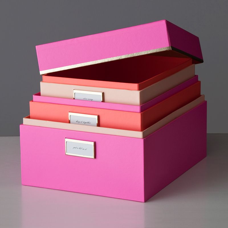 Spring clean your desk - Kate spade nesting boxes at See Jane Work | Cool Mom Picks