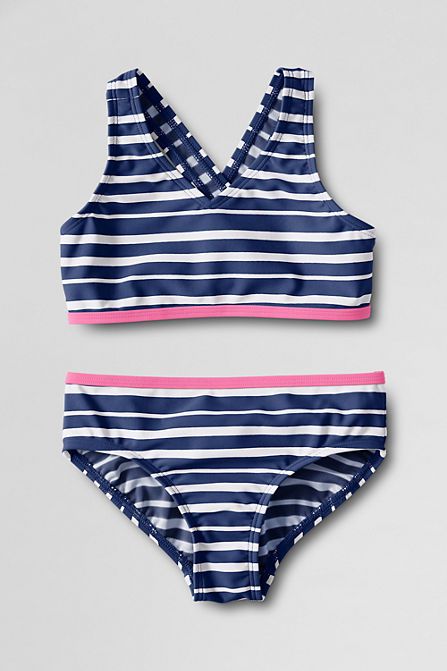 Lands End two-piece swimsuit for girls