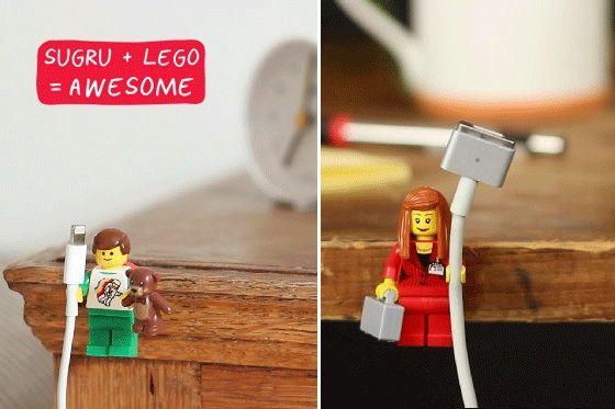 Cool back to school craft: LEGO minifig becomes a cord tamer