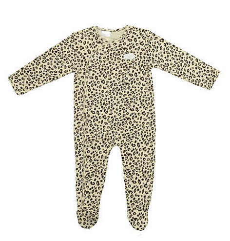 Kardashian Kids leopard footie for babies