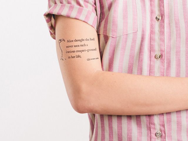 Literary temporary tattoos by Litograph: Alice in Wonderland