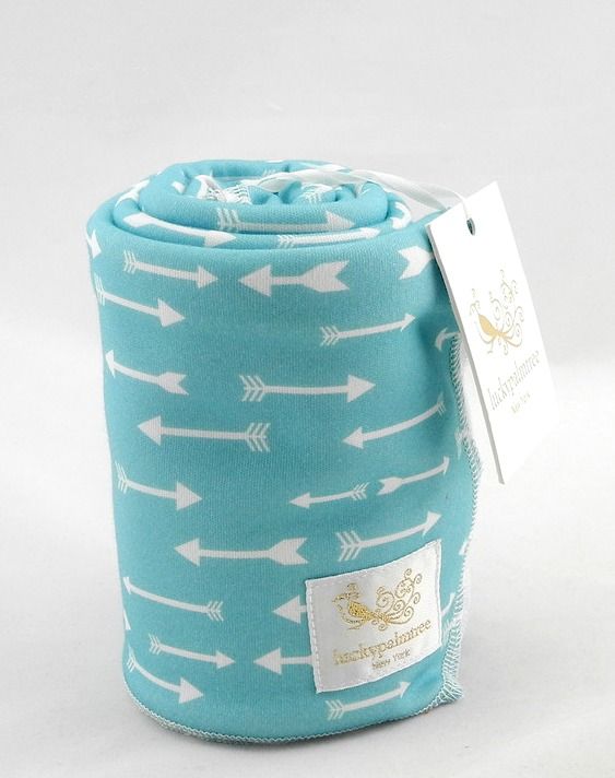 Organic cotton arrows baby blanket from Lucky Palm Tree