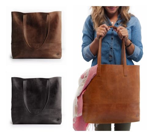 mamuye handmade leather tote by FashionABLE at the Cool Mom Picks Indie shop - now with free shipping