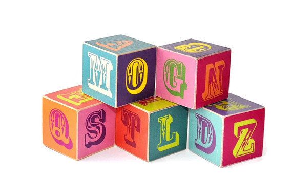 Handmade modern alphabet blocks | Cool Mom Picks