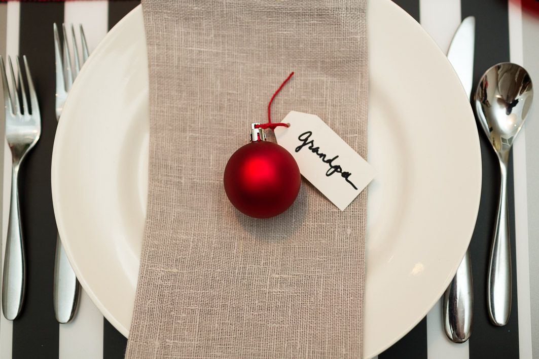 Holiday table setting tip: Square placemats are a great space saver