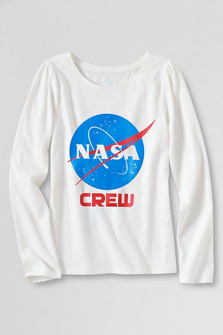 NASA Crew space tees for girls at Lands End
