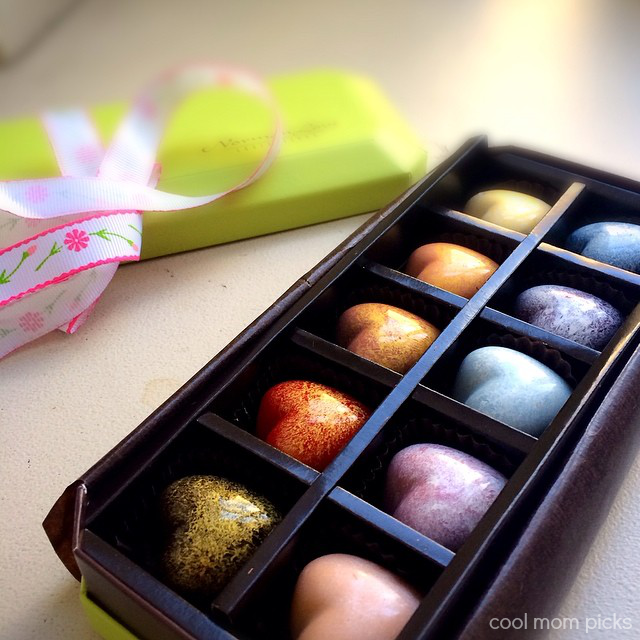 Gourmet chocolates for Mother's Day: Norman Love hearts | photo Cool Mom Picks