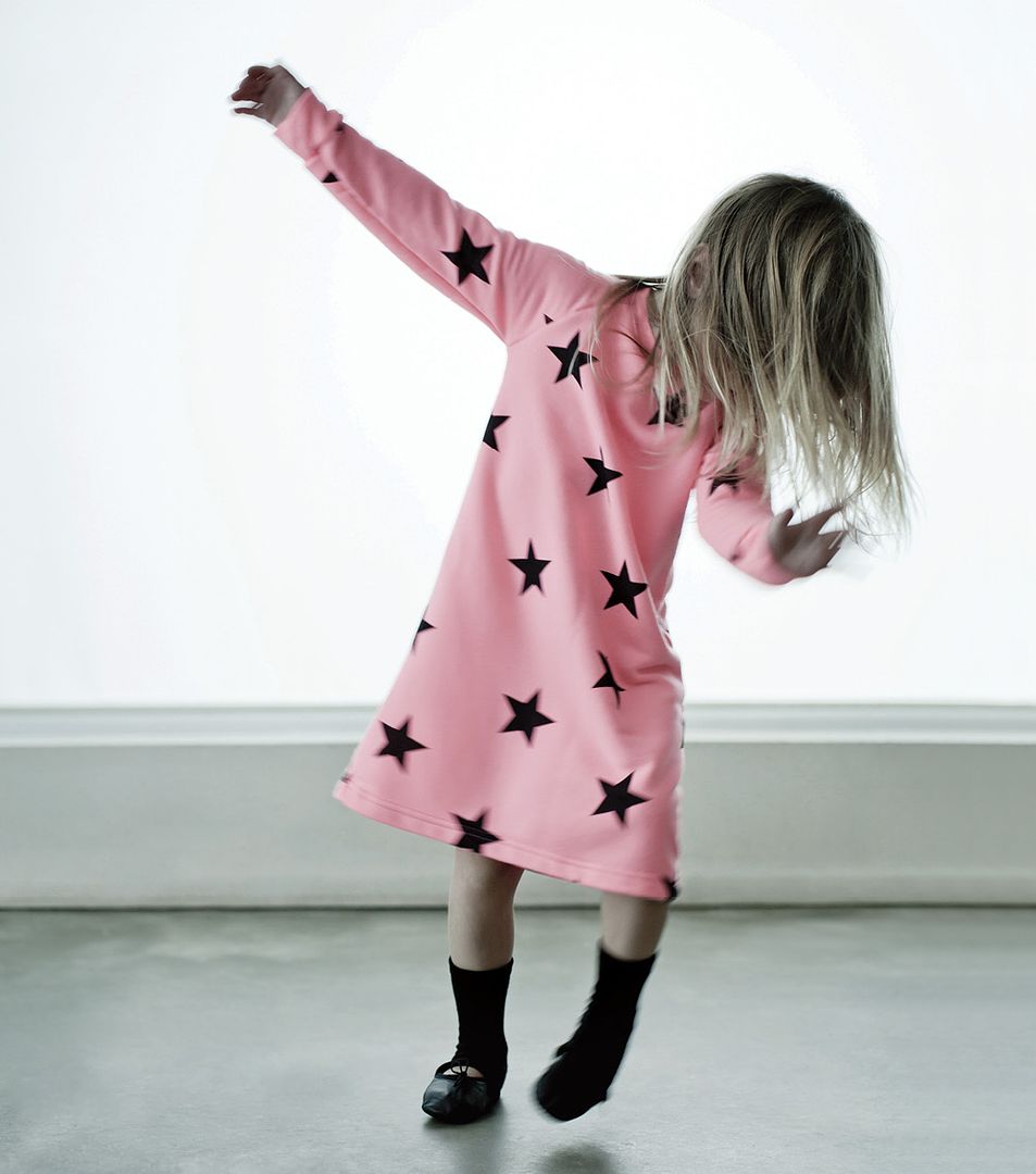 nununu star dress in pink: Now in sizes for older girls, too