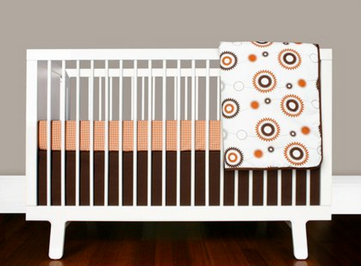 Olli and Lime Billie Orange Crib Set | Cool Mom Picks