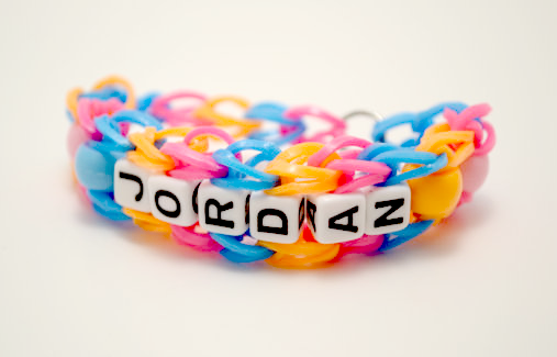 Personalized beaded rainbow loom bracelet | Cool Mom Picks