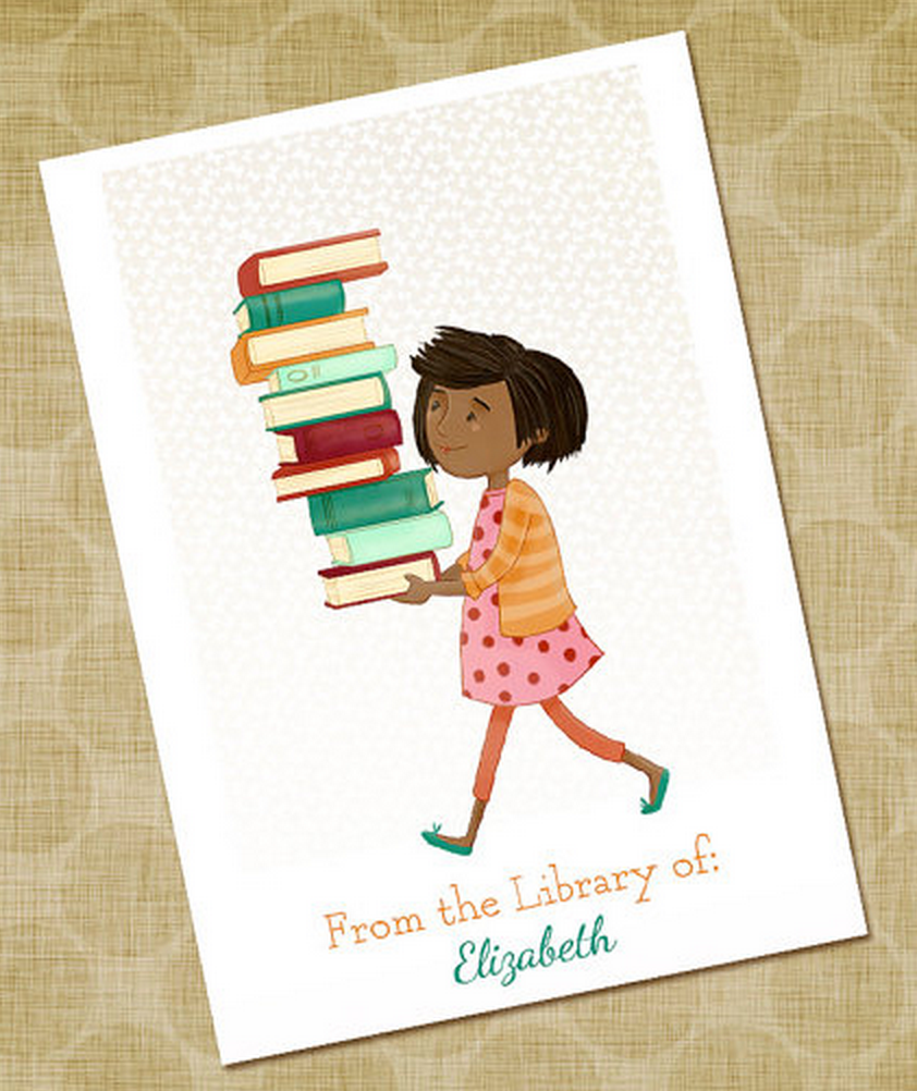Personalized children's bookplates| Fox and the Teacup on Etsy