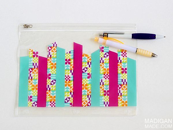 Coolest crafts for Back to School 2014: Personalized pencil case at Madigan Made