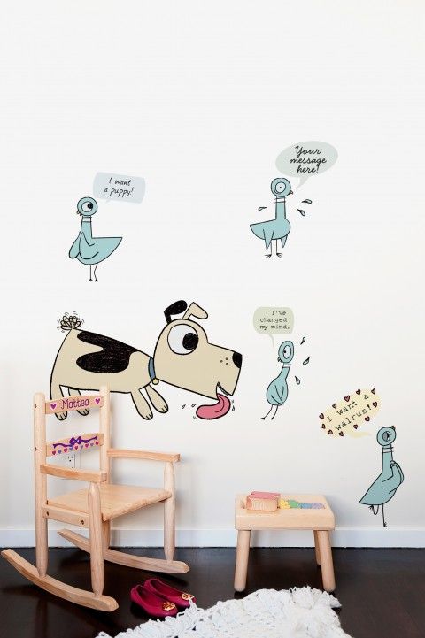 Pigeon Wants a Puppy  - Mo Willems Wall decals at Blik