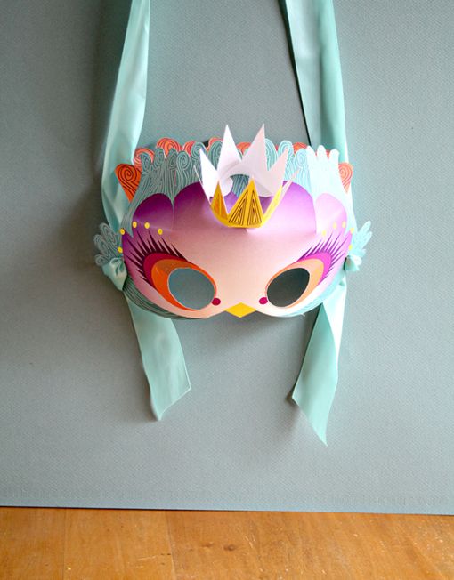 Printable princess birdie mask at Smallfull