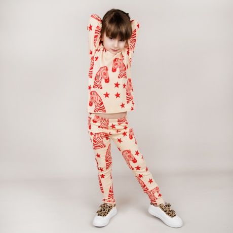 Funky print pants: Zebra print leggings for kids at Mini Rodini