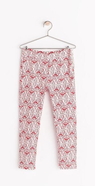 Funky print pants: Zara printed trousers