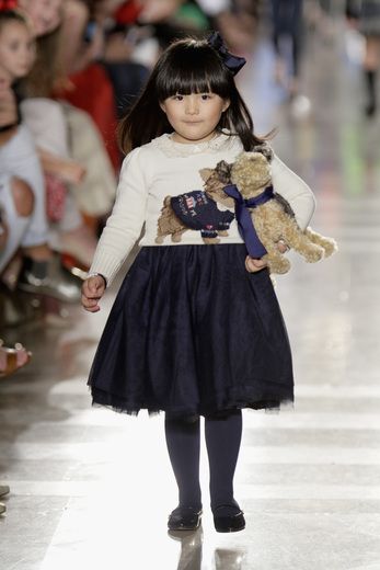 Ralph Lauren Kids fall 2014 preview - puppy cardigan and tulle skirt