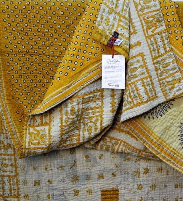 Handmade authentic Sari blanket at To the Market, supporting women in need
