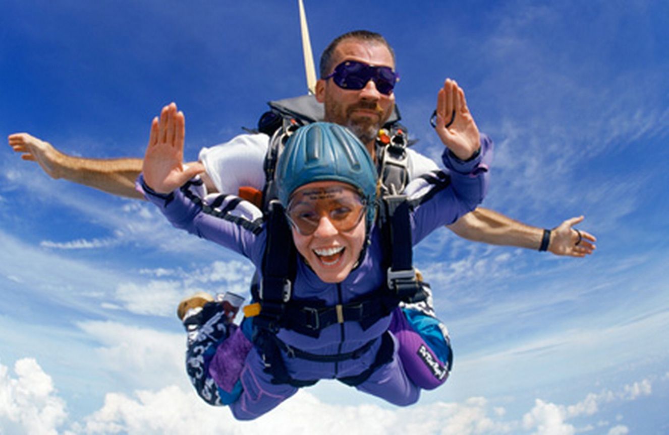 Skydiving and other experience gifts make great last minute Christmas gifts