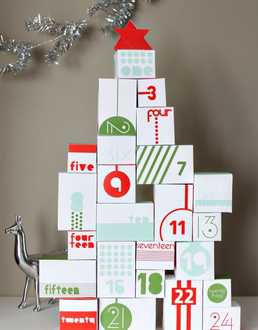 Printable advent calendar from Smallful