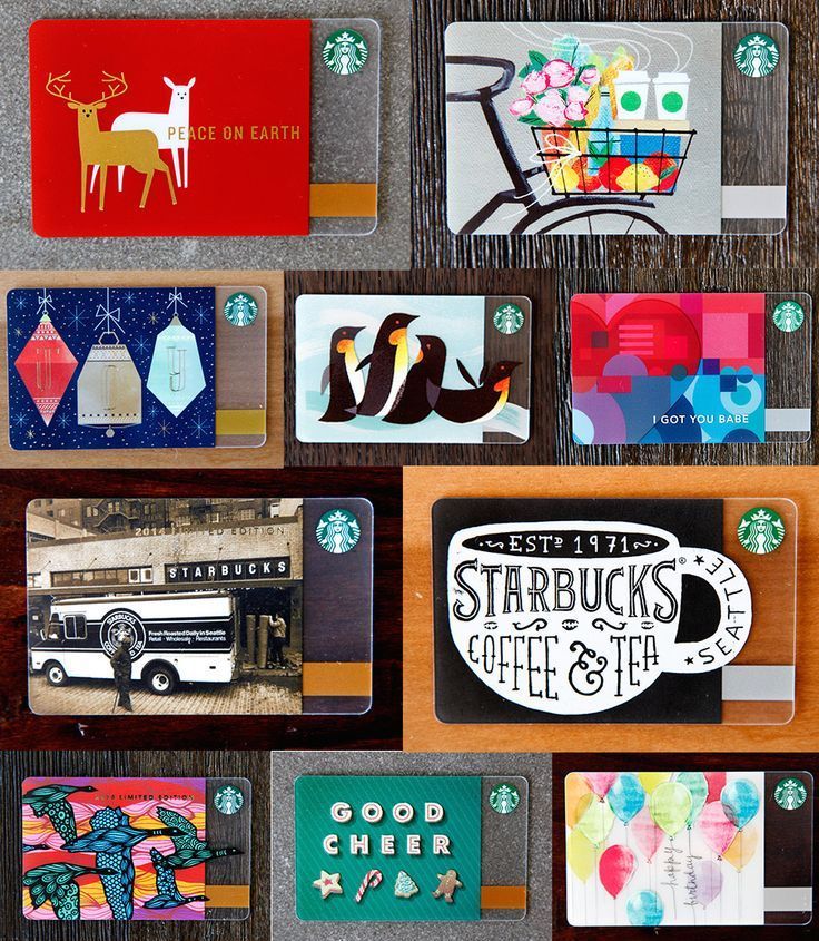 Starbucks 2014 holiday gift card designs