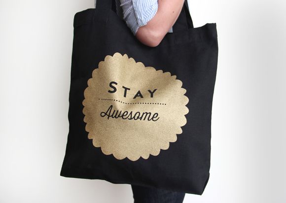 Stay Awesome Tote at Cool Mom Picks Indie Shop