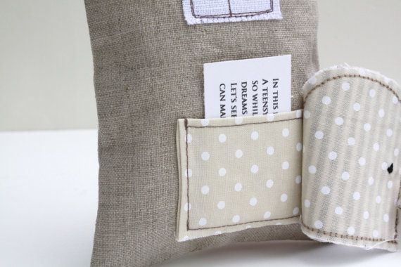 Handmade Tooth Fairy Pillow with secret door and pocket