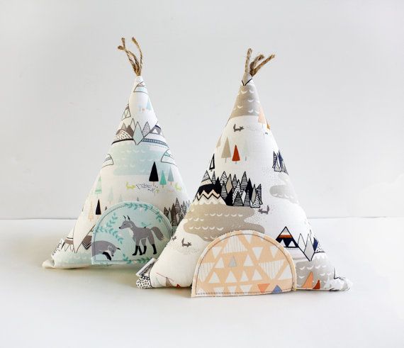 Tooth fairy pillow teepees with hidden doors and pocket