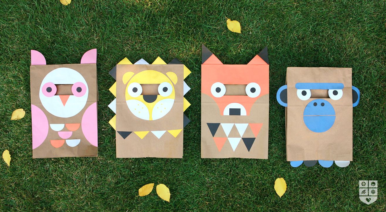 Tutorial for DIY Halloween animal masks out of paper bags | Wee Society