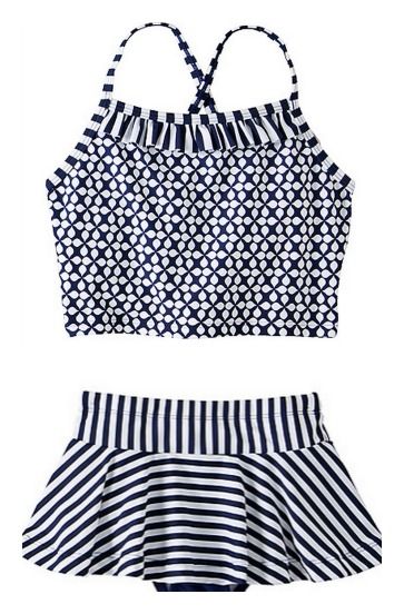 Mom approved two-piece swimsuits for girls: Swede tankini at Hanna Andersson