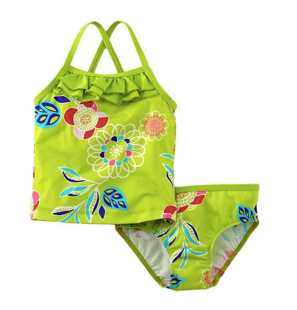 Two piece swimwear for girls that's appropriate: Tea collection tankinis