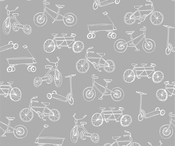 Wallpaper for kids rooms - Bicycles by Sarah Jane for Pop and Lolli