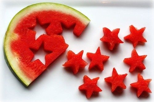 4th of July recipes; Watermelon Stars from Hip Hip Hooray Blog