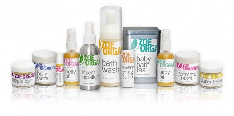Natural skin care brands: Zoe Organics for moms and babies