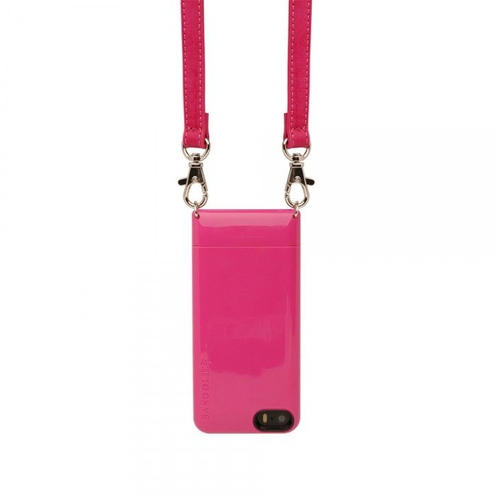 Bandolier iPhone case in pink shell