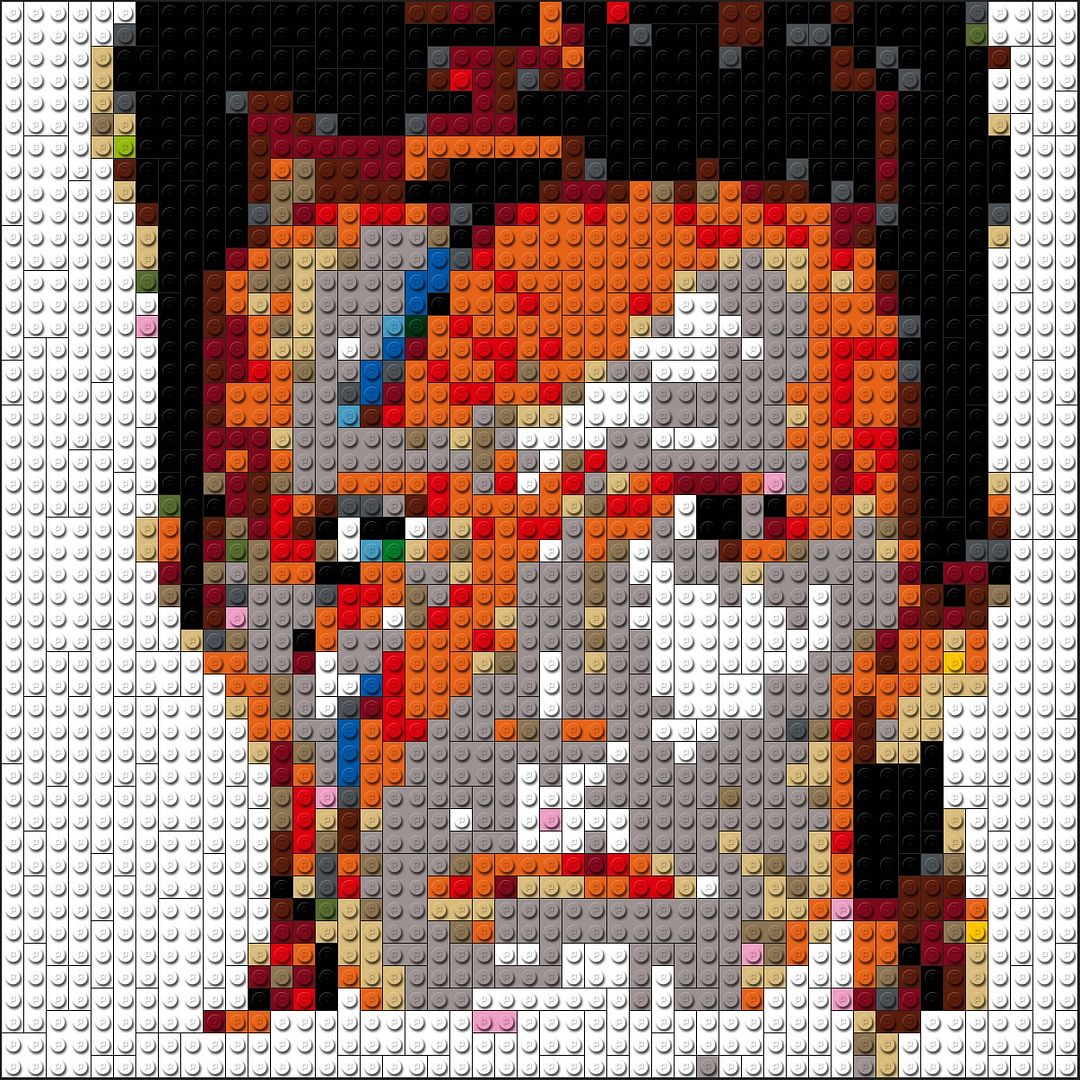 LEGO Portrait Mosaic: David Bowie, via photobrix | coolmomtech.com