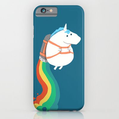 Cool iPhone 6 cases on coolmomtech.com: Fat unicorn with a jetpack